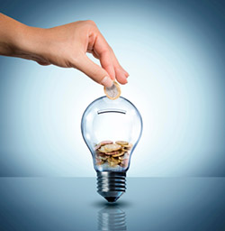 Putting coins in a lightbulb